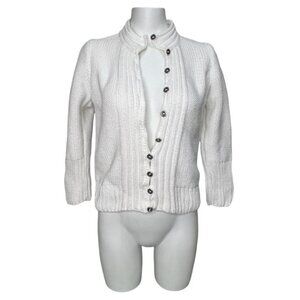 Pure Handknit Cardigan Sweater Cottagecore Grandmacore Size XS/S